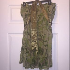 SALE‼️Camouflage Flower Print Halter Blouse w/Belt